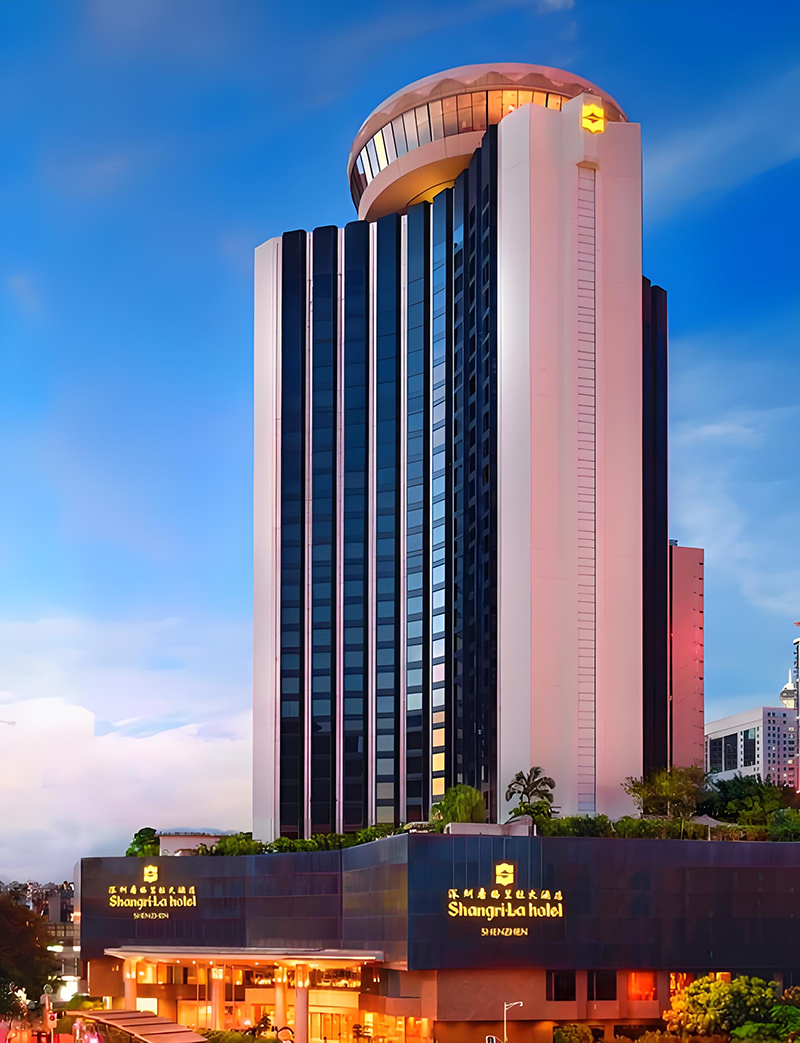 深圳香格里拉大酒店。地址：深圳市羅湖區(qū)建設(shè)路1002號(hào)